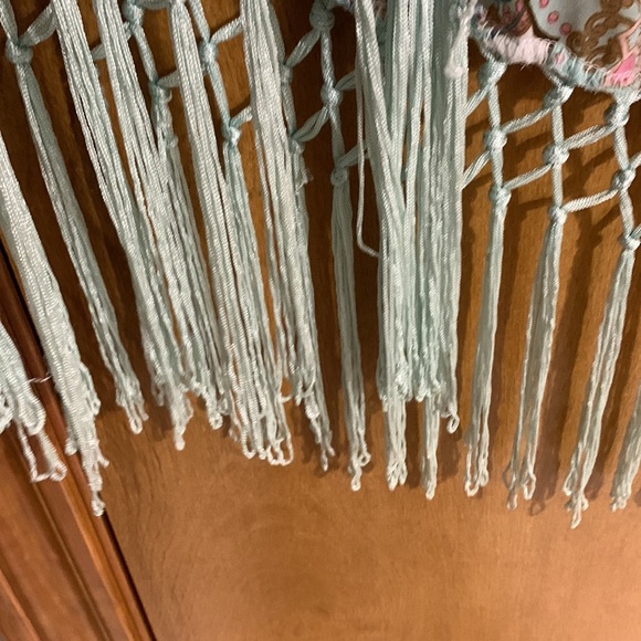 Sheer kimono-1XL, beautiful paisley print with fringe - Picture 4 of 4